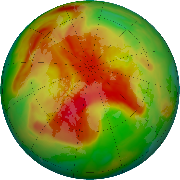 Arctic ozone map for 17 April 2014